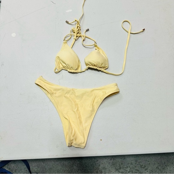 MONDAY Swim Yellow Bikini Set S/P - Picture 1 of 5